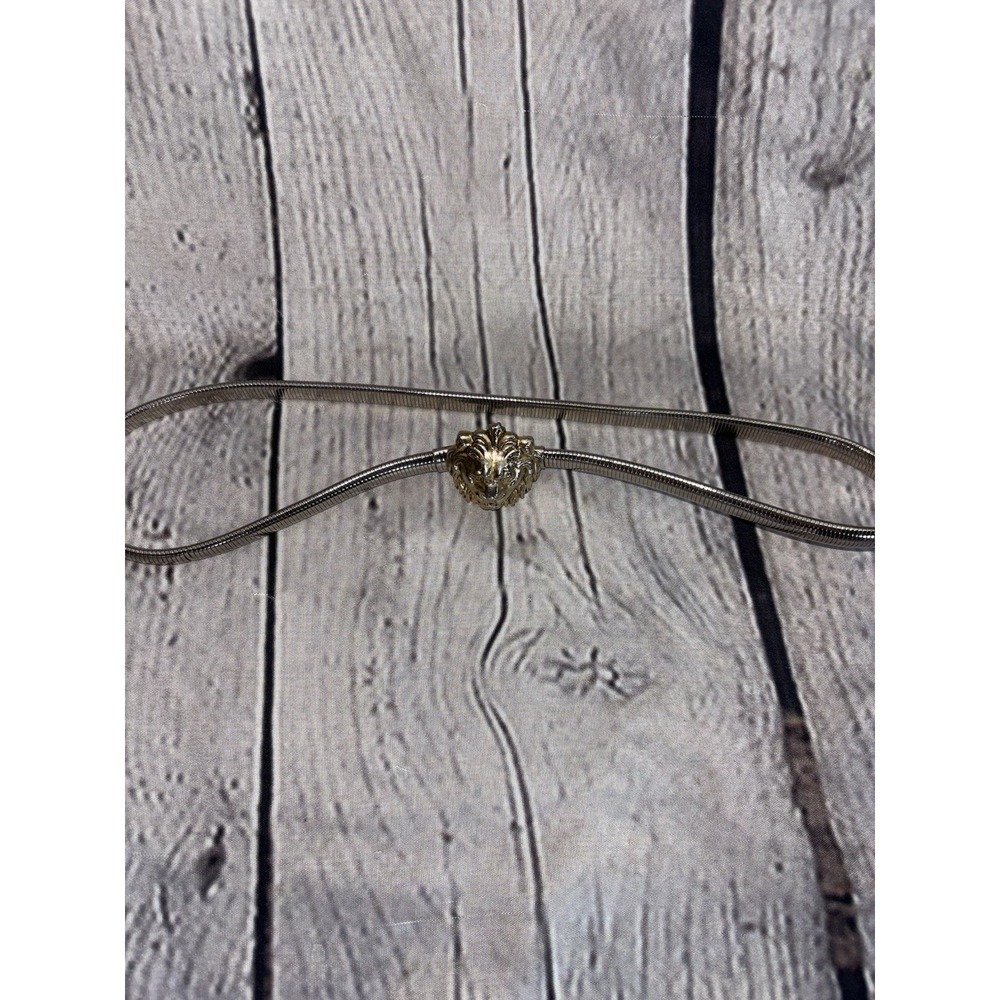 ACCESSOCRAFT GOLD TONE SPRING STRETCH 70'S LION HEAD